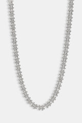 Iced Micro Cross Chain - 10mm - White
