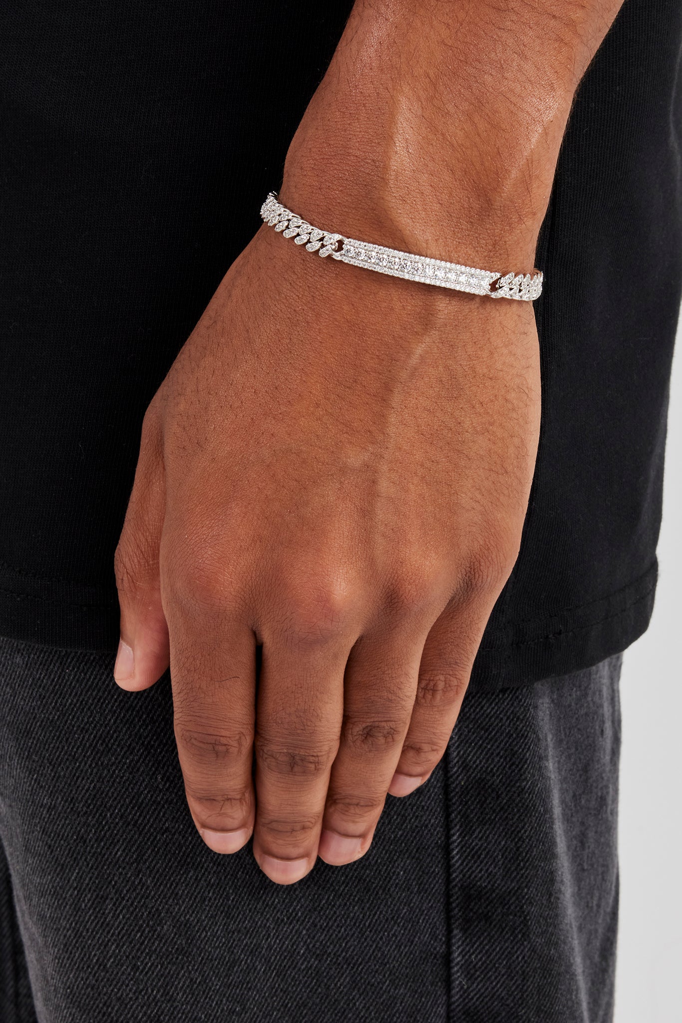 Kubanisches Armband mit Eismitte – 6 mm