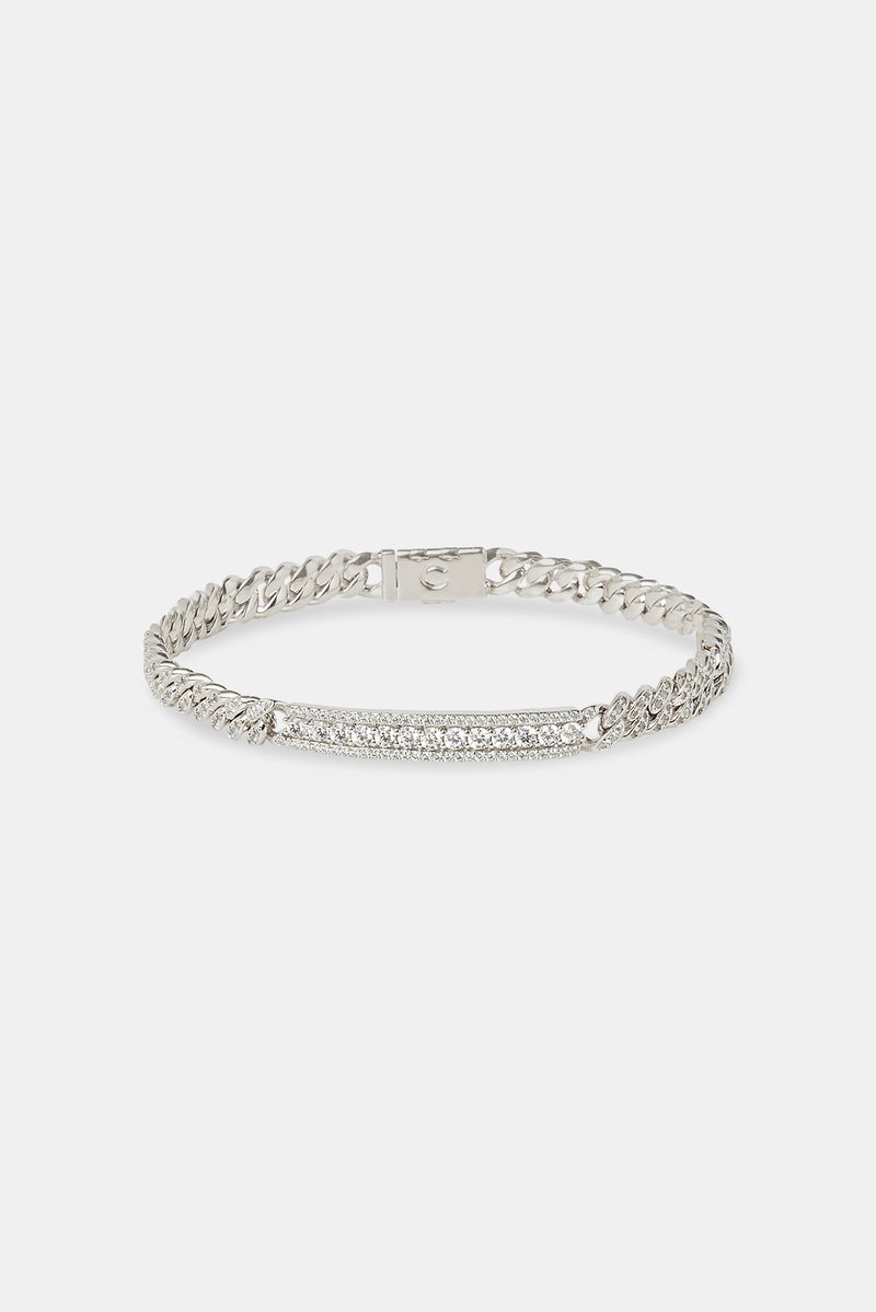 Iced Centre Cuban Bracelet - 6mm