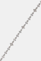 Iced & Mother Of Pearl Motif Bracelet - 6mm - White