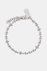 Iced & Mother Of Pearl Motif Bracelet - 6mm - White