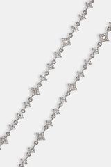Iced & Mother Of Pearl Motif Chain - 6mm - White