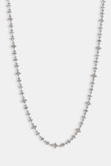 Iced & Mother Of Pearl Motif Chain - 6mm - White