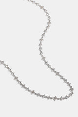 Iced & Mother Of Pearl Motif Chain - 6mm - White