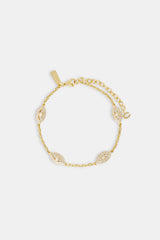 Iced Evil Eye Rolo Anklet - 8mm