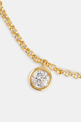 Iced Gemstone Micro Bracelet - 6mm - Gold