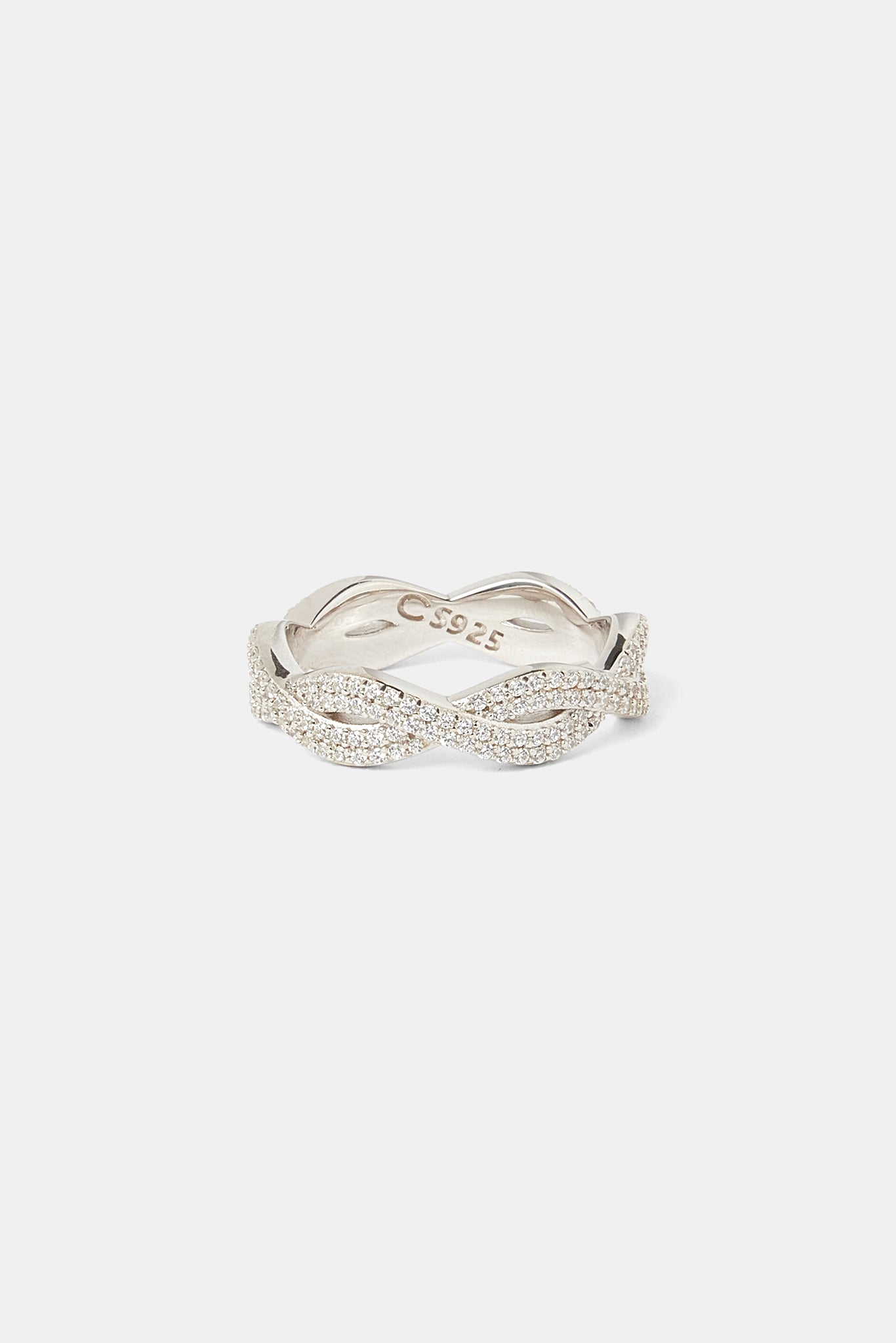Iced Infinity Link Ring – 6 mm