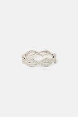 Iced Infinity Link Ring – 6 mm