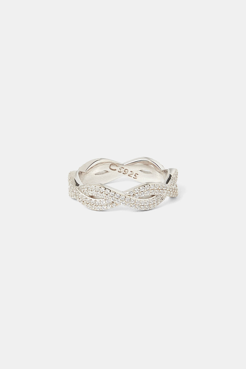 Iced Infinity Link Ring – 6 mm
