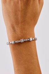 Iced Multi Gemstone Tennis Bracelet - 3mm