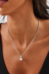 Iced & Mother Of Pearl Double Motif Necklace - 10mm