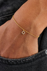 Mikroarmband mit Eismotiv-Umriss – 6 mm – Gold