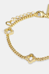 Mikro-kubanisches Armband mit Eismotiv-Umriss – 2,5 mm