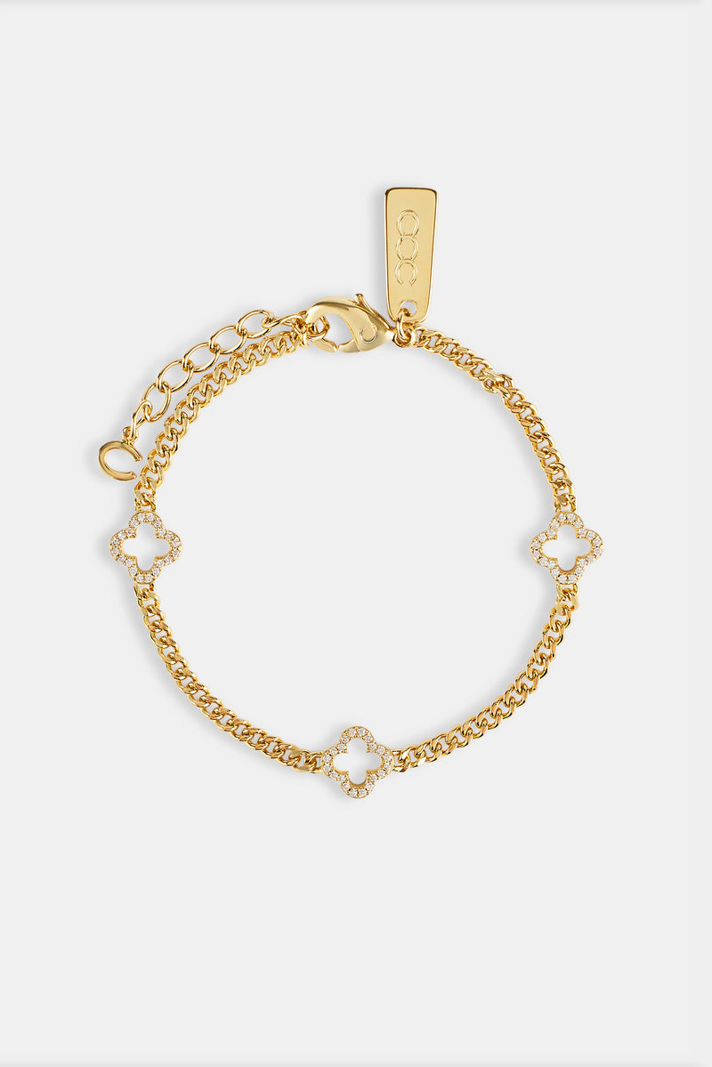 Mikro-kubanisches Armband mit Eismotiv-Umriss – 2,5 mm