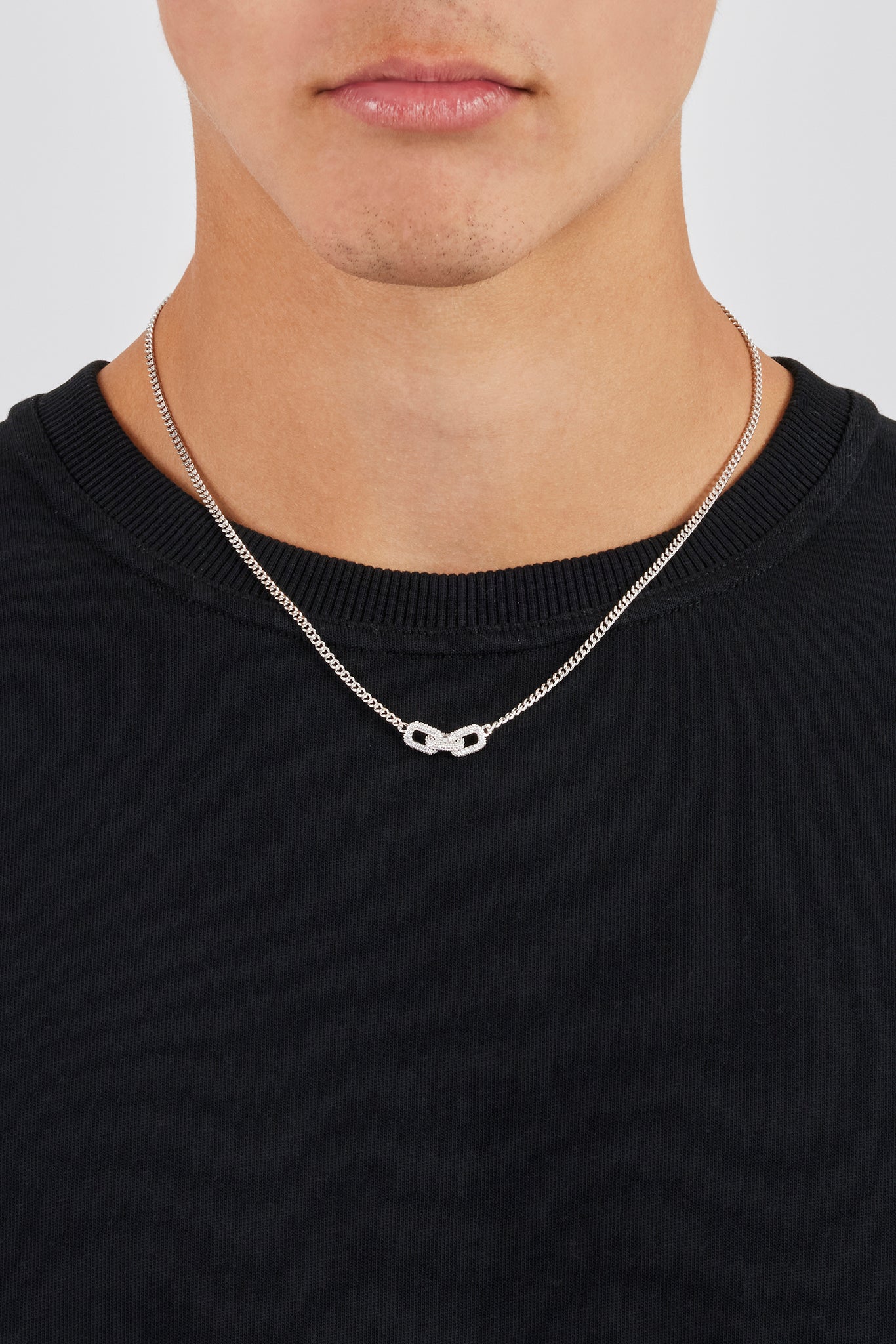 Iced Connecting Link Halskette - 8mm