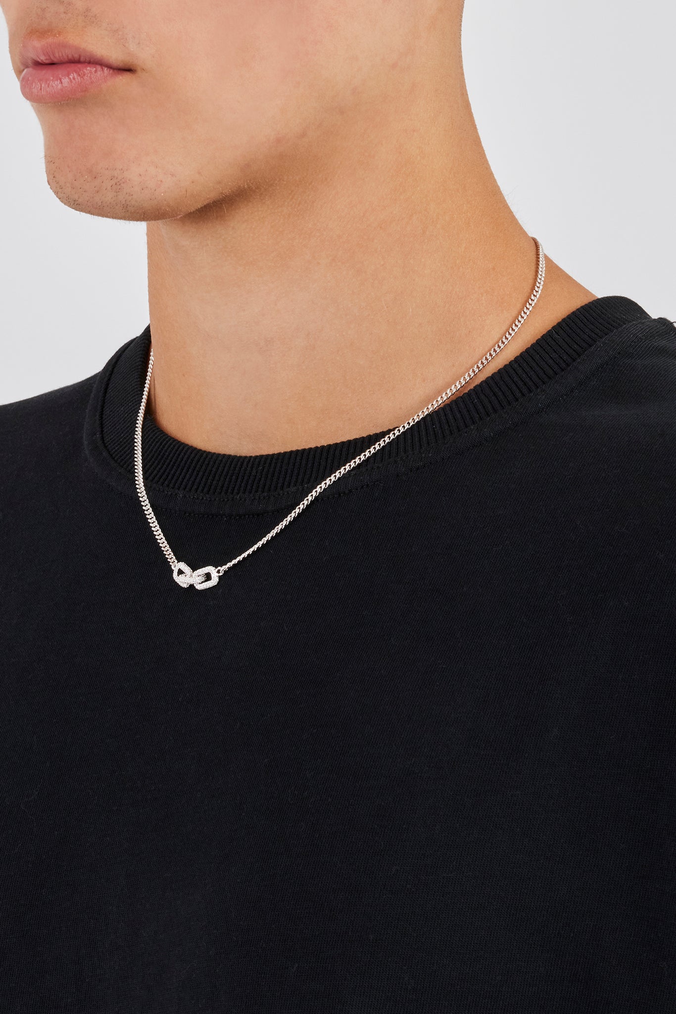 Iced Connecting Link Halskette - 8mm