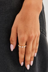 Iced Pear Tennis Ring - 4mm