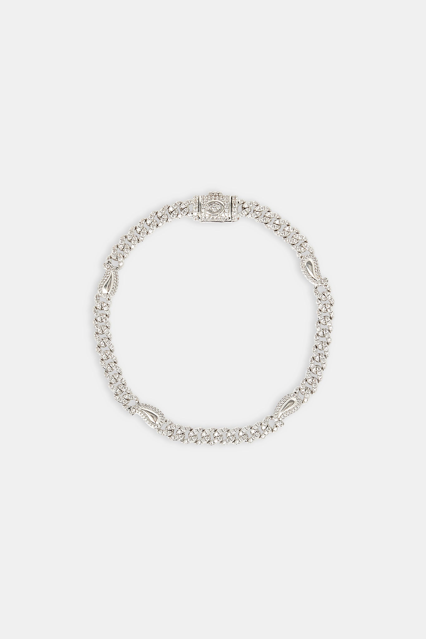 Paisley Iced Cuban Bracelet - 5mm