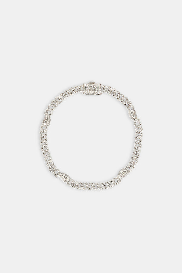 Paisley Iced Cuban Bracelet - 5mm