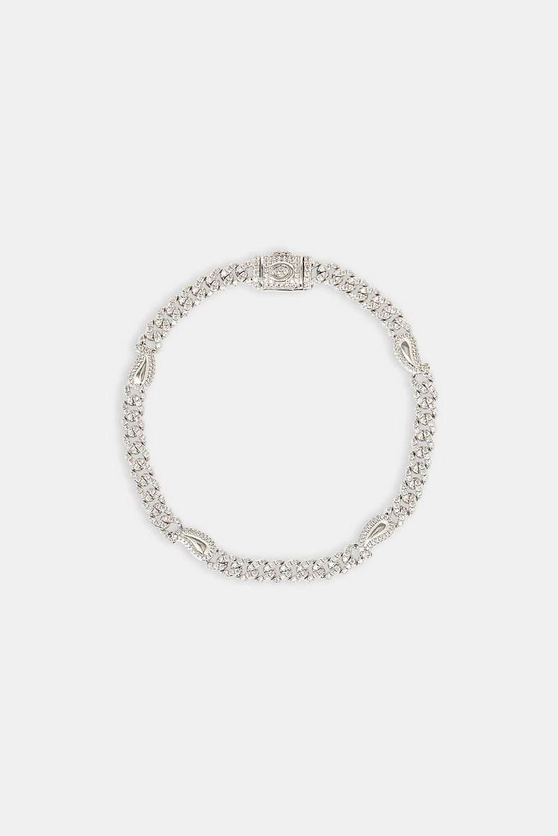 Paisley Iced Cuban Bracelet - 5mm