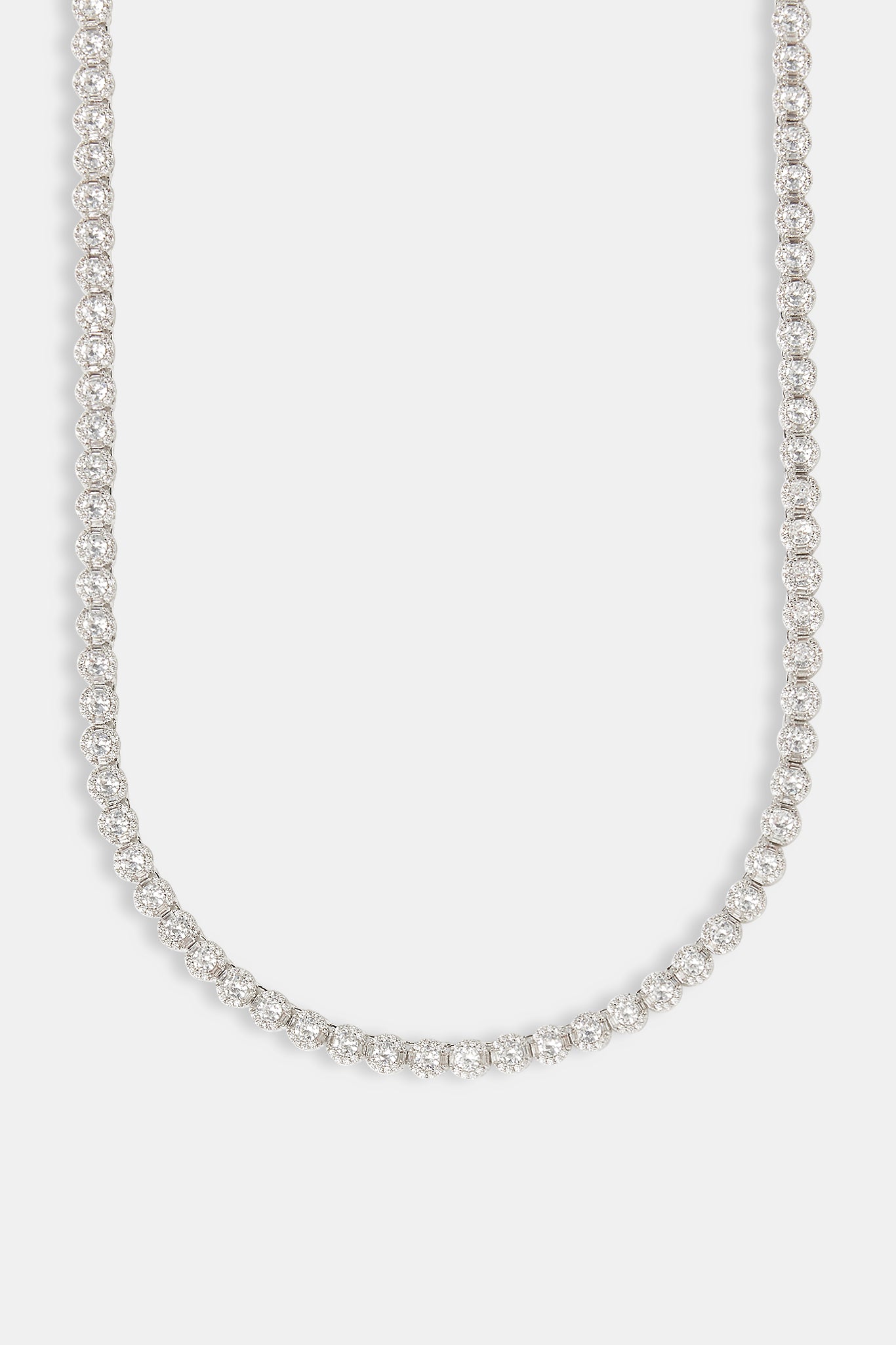 Iced Round Cluster Tennis Chain - 6mm