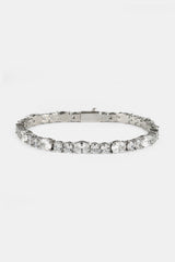Iced Round & Oval Stone Tennis Bracelet - 6mm