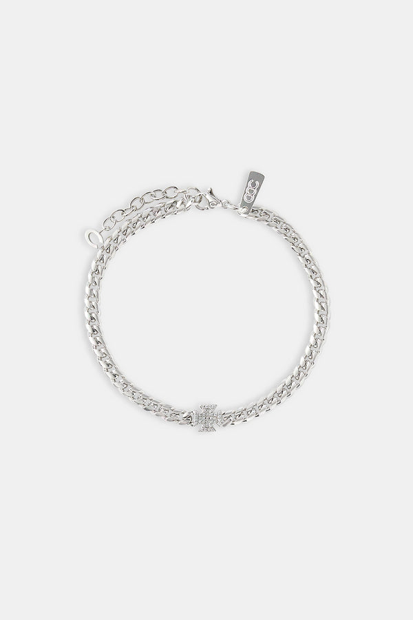 Iced Cross Miami Cuban Bracelet - 8mm