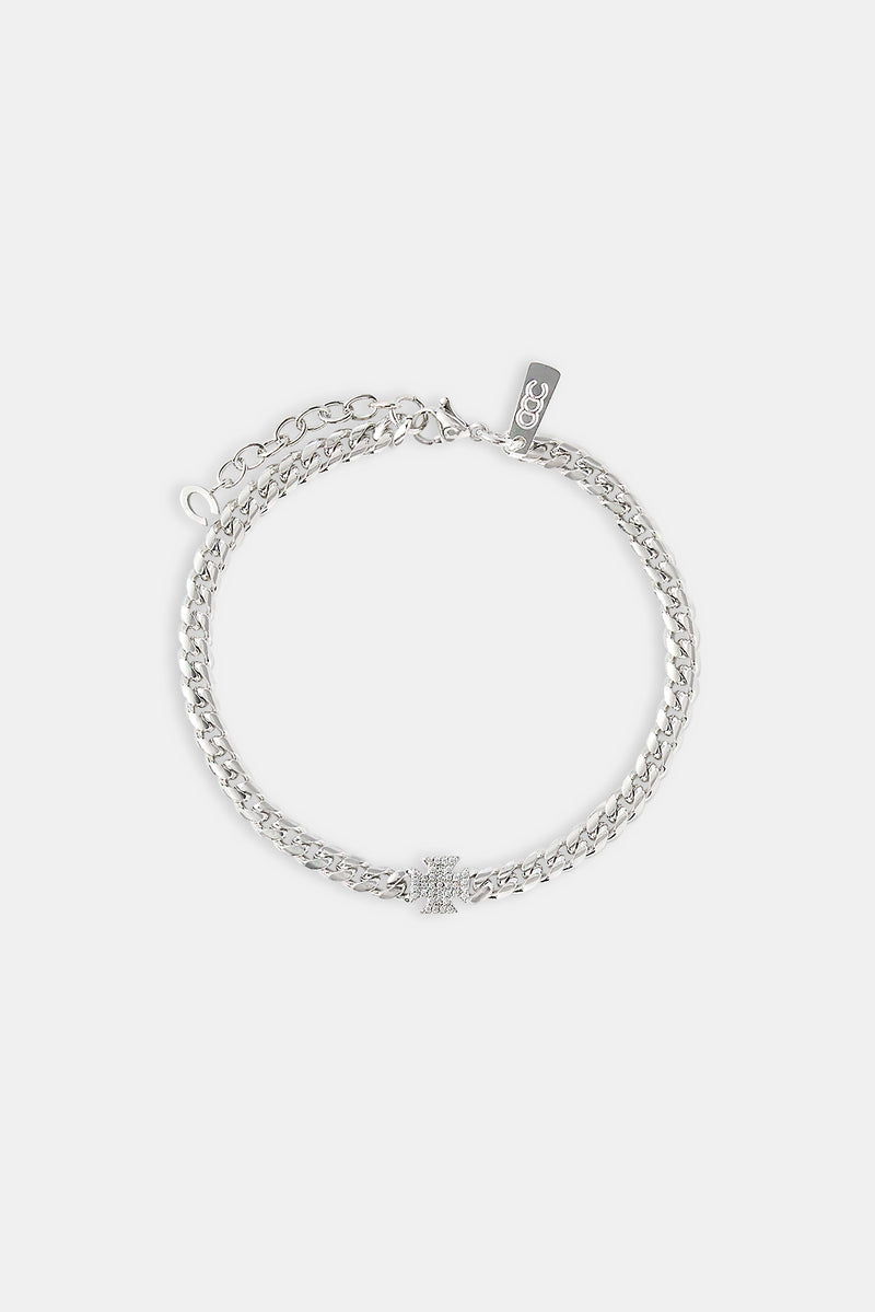 Iced Cross Miami Cuban Bracelet - 8mm