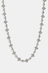 Iced Cross Motif & Square Stone Chain - 8mm