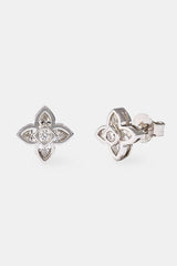 Ohrstecker mit Eiskreuzmotiv und Steinen – 8 mm
