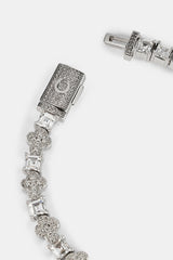 Armband mit Eiskreuz und Stein – 6 mm