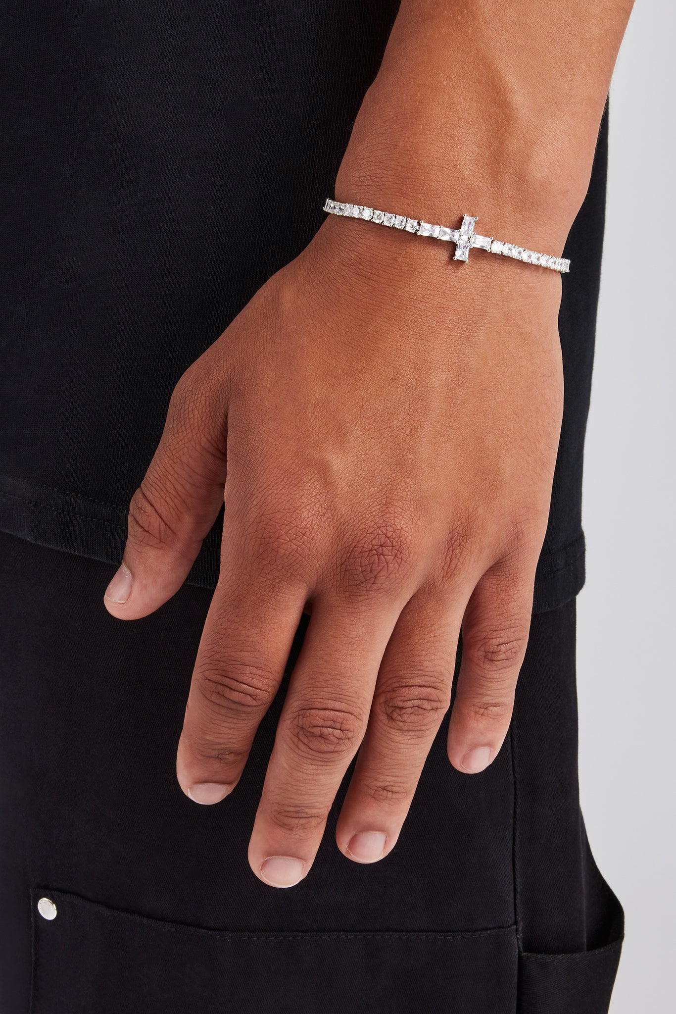 Iced Cross Tennisarmband – 3 mm