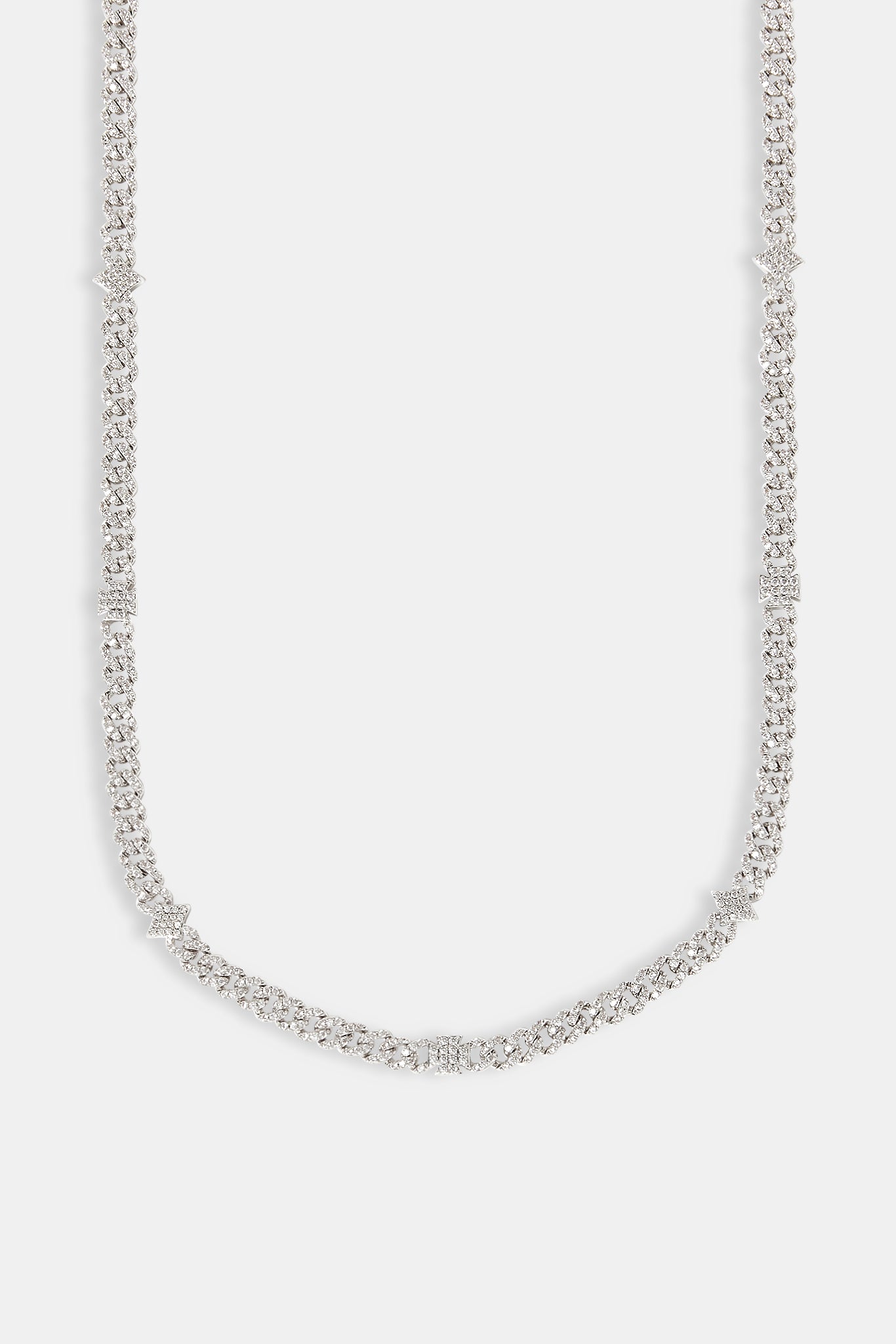 Iced Cross & Star Motif Cuban Chain - 6mm