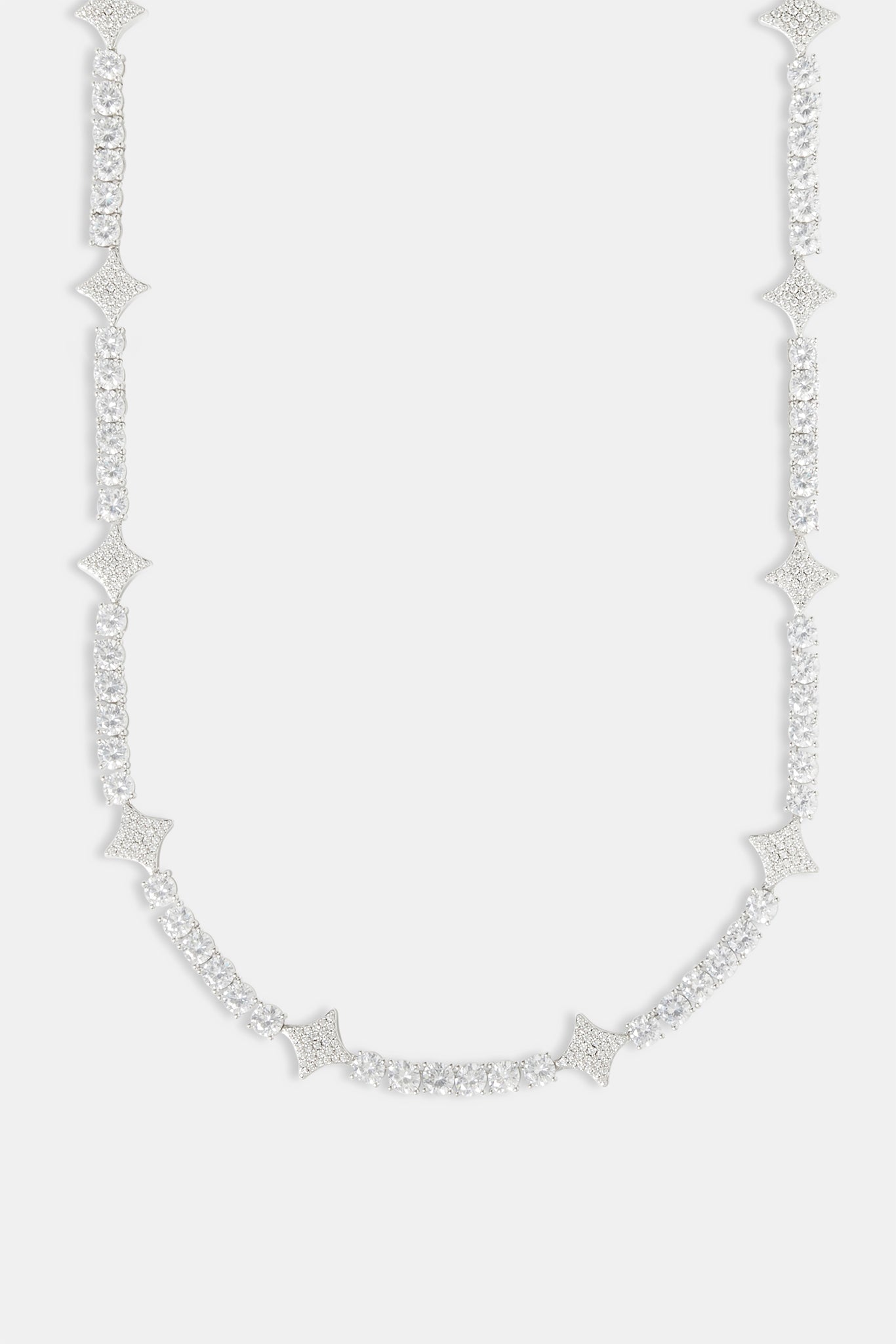 Iced Star Motif Tennis Chain - 5mm