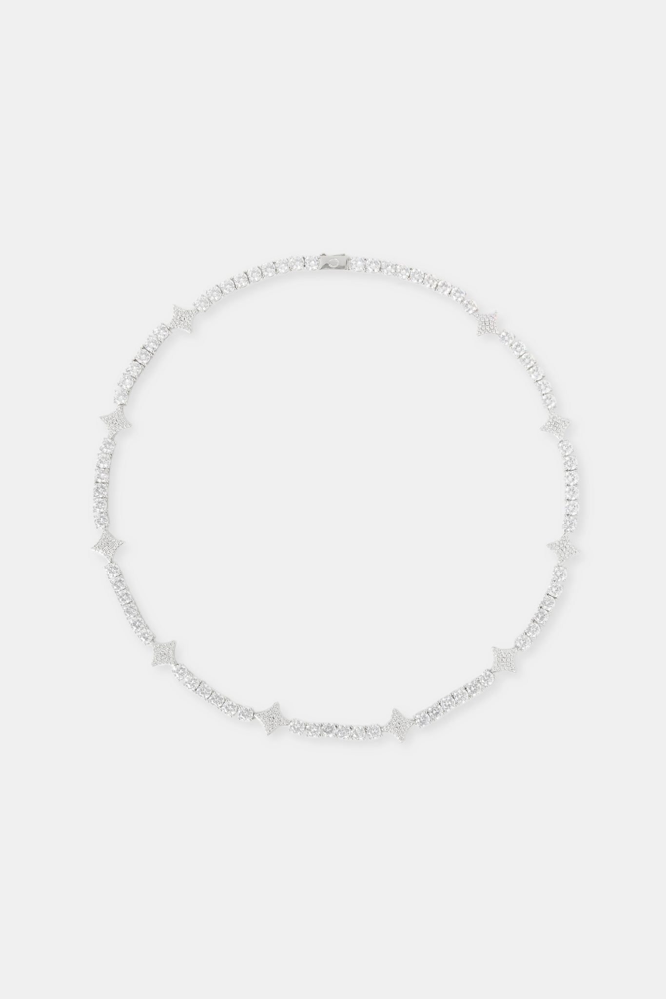 Iced Star Motif Tennis Chain - 5mm