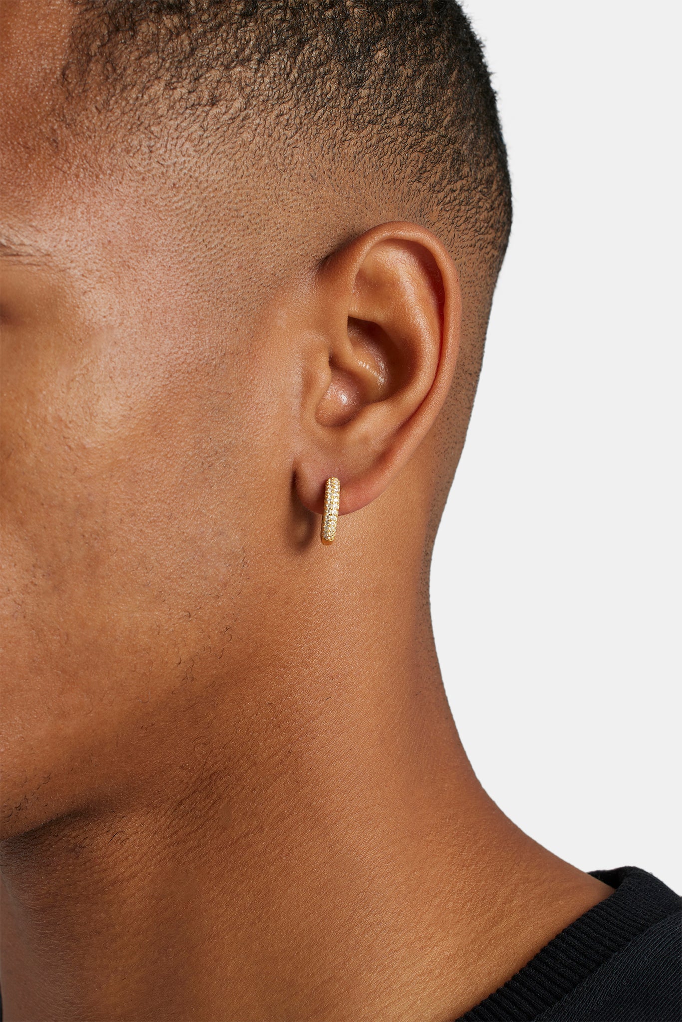 Creolen mit Eisverzierung – Gold 15 mm