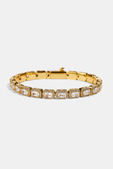Baguette Cluster Bracelet - 5mm - Gold