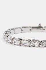 Baguette Cluster Bracelet - 5mm - White