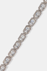 Baguette Cluster Bracelet - 5mm - White