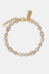 Iced Mixed Shape Bracelet - 5mm - Gold