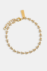 Iced Star Bracelet - 5mm - Gold