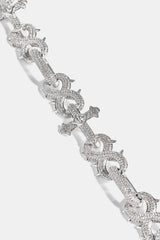 Iced Cross & Infinity Jean Chain - 20mm - White