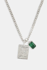 Layered 86 Pendant & Gemstone Necklace - 15mm