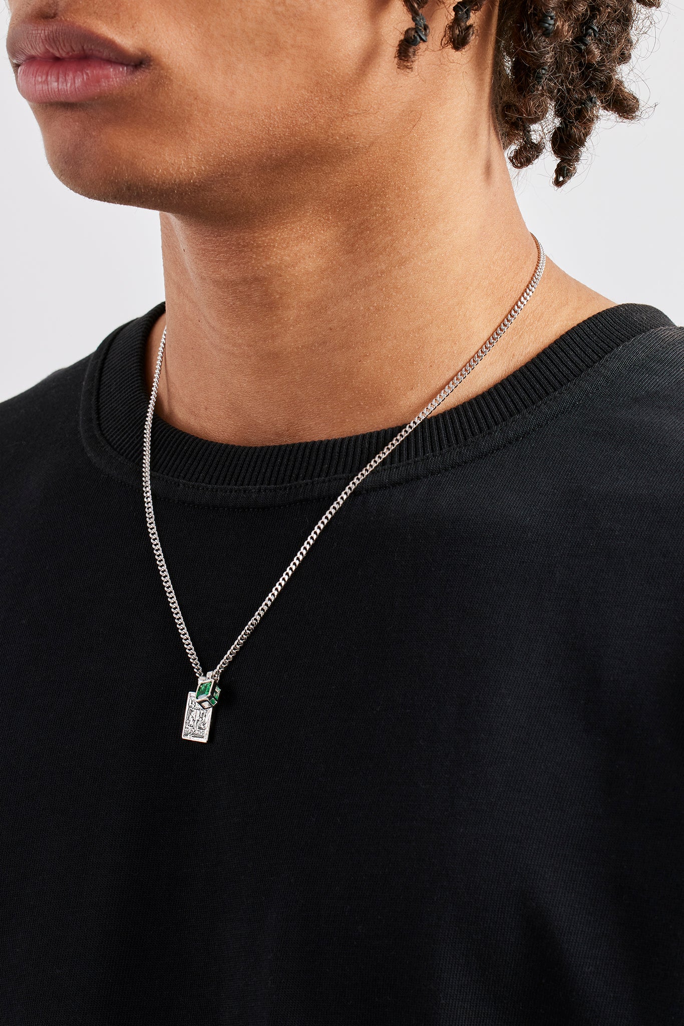 Layered 86 Pendant & Gemstone Necklace - 15mm