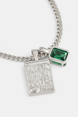 Layered 86 Pendant & Gemstone Necklace - 15mm