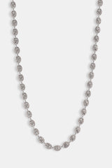 Iced Mariner Link Bracelet & Chain - 6mm - White