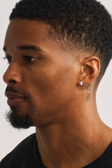 Marquise Stud Earrings - 8mm - White