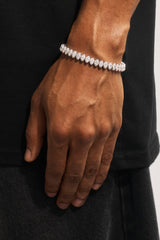 Marquise Tennis Bracelet - 8mm - White