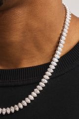 Marquise Tennis Chain - 8mm - White