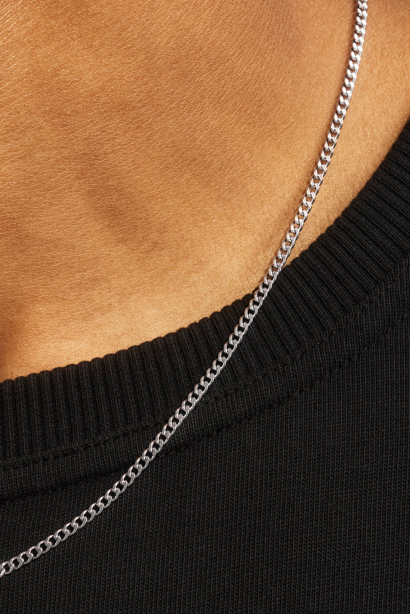 Micro Cuban Bracelet 2.5mm & Micro Cuban Chain 3mm  - White
